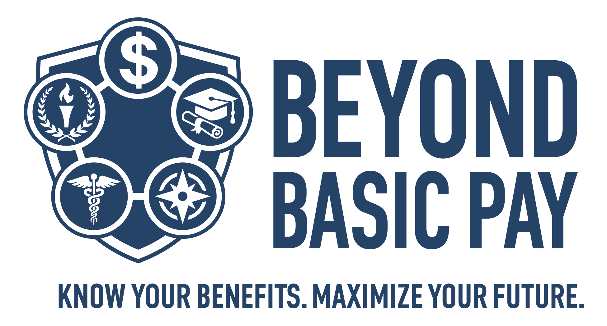 Logo - Beyond Pay sheild with 5 circle icons